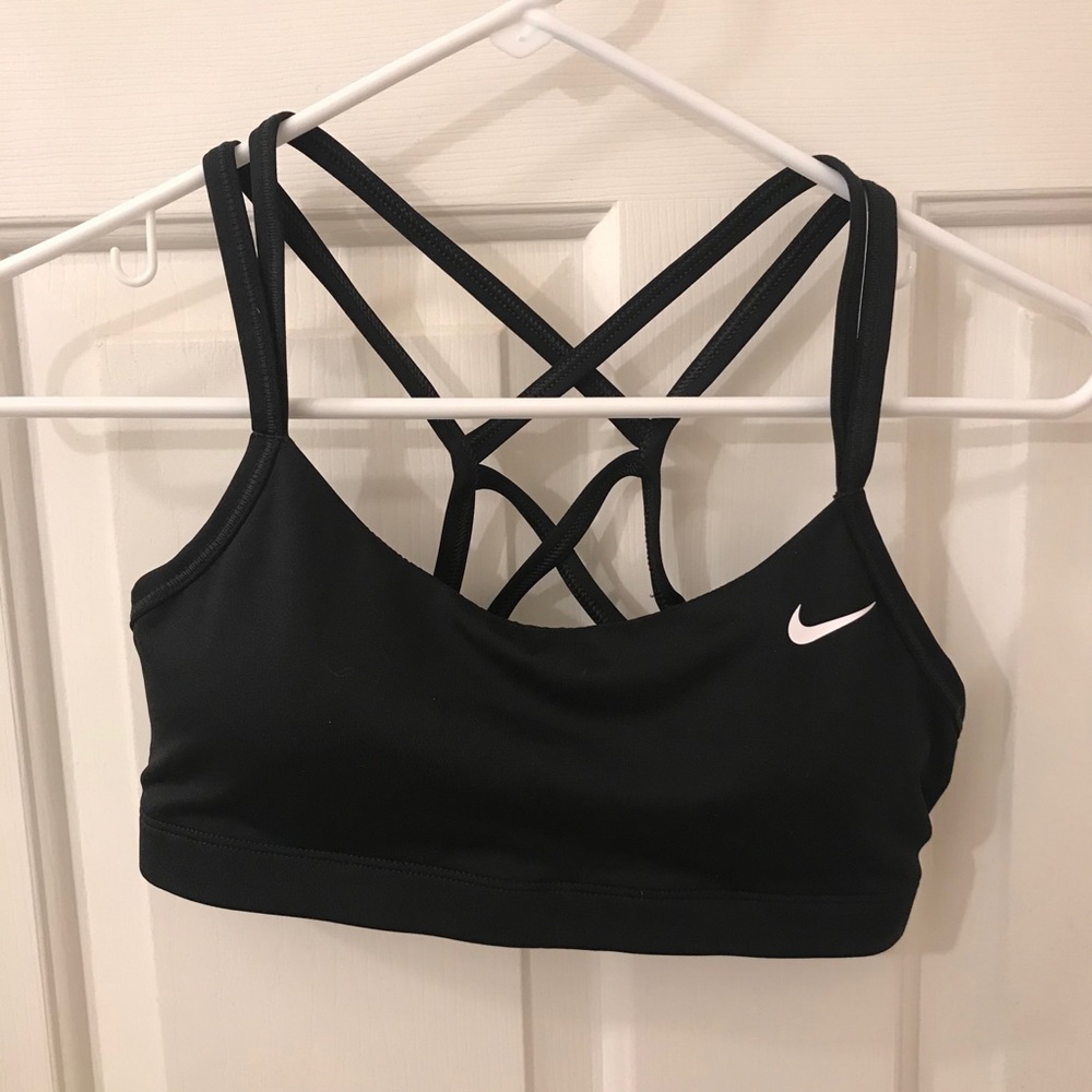 Nike Black Sports Bra with Cross Back